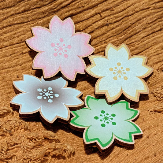 Sakura Drops | Full Blossom Wooden Pins